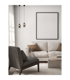 Kita Tall Slim Pendant Ceiling Light Smokey Sandy Black LED 6W 457lm 3000K-2