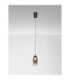 Kita Tall Slim Pendant Ceiling Light Smokey Sandy Black LED 6W 457lm 3000K-4