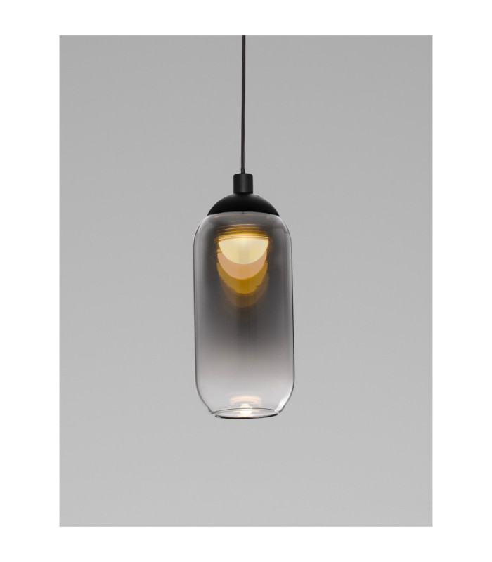Kita Tall Slim Pendant Ceiling Light Smokey Sandy Black LED 6W 457lm 3000K-5