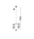 Kita Tall Slim Pendant Ceiling Light Smokey Sandy Black LED 6W 457lm 3000K-6