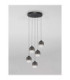 Kita Cluster Pendant Ceiling Light Smokey Sandy Black Triac Dimmable LED 28W 2222lm 3000K-3