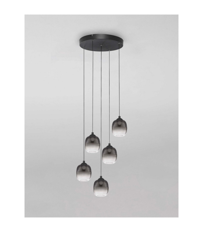 Kita Cluster Pendant Ceiling Light Smokey Sandy Black Triac Dimmable LED 28W 2222lm 3000K-3