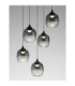 Kita Cluster Pendant Ceiling Light Smokey Sandy Black Triac Dimmable LED 28W 2222lm 3000K-5