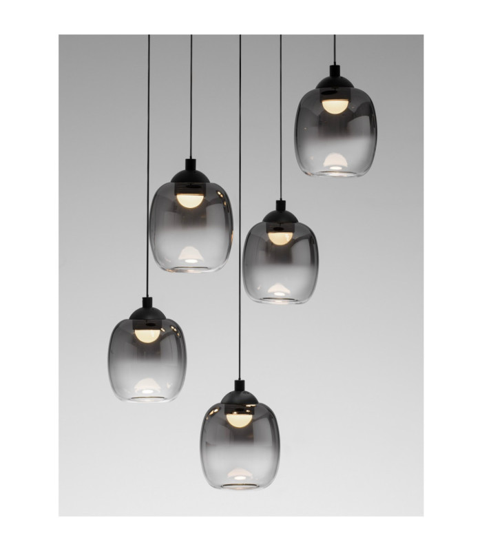 Kita Cluster Pendant Ceiling Light Smokey Sandy Black Triac Dimmable LED 28W 2222lm 3000K-5