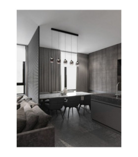 Kita Bar Pendant Ceiling Light Smokey Sandy Black Triac Dimmable LED 28W 2222lm 3000K-2