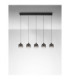 Kita Bar Pendant Ceiling Light Smokey Sandy Black Triac Dimmable LED 28W 2222lm 3000K-3