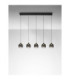 Kita Bar Pendant Ceiling Light Smokey Sandy Black Triac Dimmable LED 28W 2222lm 3000K-4