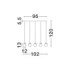 Kita Bar Pendant Ceiling Light Smokey Sandy Black Triac Dimmable LED 28W 2222lm 3000K-6