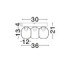 Kita Shade Cluster Ceiling Light Smokey Sandy Black Triac Dimmable LED 16W 1469lm 3000K-6