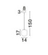 Aelia Slim Pendant Ceiling Light Smokey Matt Black LED 3W 180lm 3000K-6