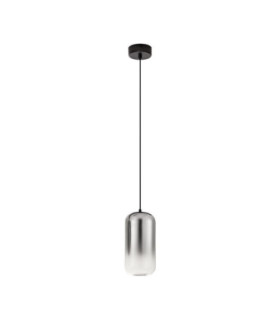 Aelia Tall Slim Pendant Ceiling Light Smokey Matt Black LED 3W 180lm 3000K-1