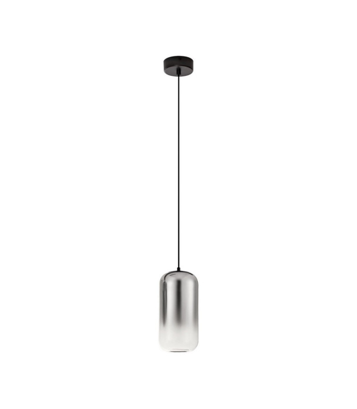 Aelia Tall Slim Pendant Ceiling Light Smokey Matt Black LED 3W 180lm 3000K-1