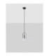 Aelia Tall Slim Pendant Ceiling Light Smokey Matt Black LED 3W 180lm 3000K-4