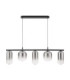 Aelia Bar Pendant Ceiling Light Smokey Matt Black Triac Dimmable LED 19W 1140lm 3000K-1