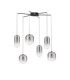 Aelia Cluster Pendant Ceiling Light Smokey Matt Black Triac Dimmable LED 25W 1500lm 3000K-1