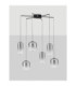 Aelia Cluster Pendant Ceiling Light Smokey Matt Black Triac Dimmable LED 25W 1500lm 3000K-3