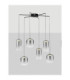 Aelia Cluster Pendant Ceiling Light Smokey Matt Black Triac Dimmable LED 25W 1500lm 3000K-4