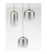 Aelia Cluster Pendant Ceiling Light Smokey Matt Black Triac Dimmable LED 25W 1500lm 3000K-6