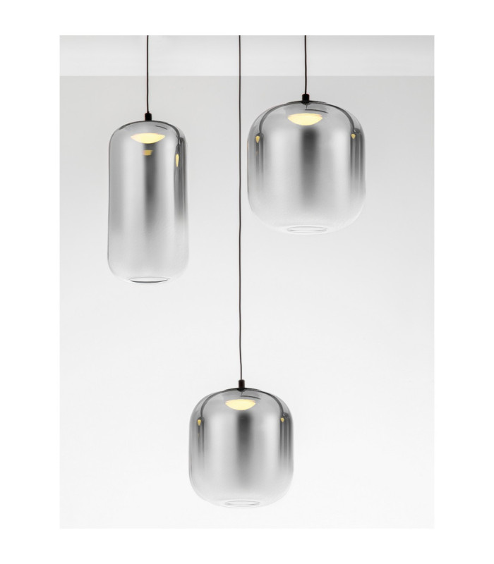 Aelia Cluster Pendant Ceiling Light Smokey Matt Black Triac Dimmable LED 25W 1500lm 3000K-6