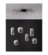 Aelia Cluster Pendant Ceiling Light Smokey Matt Black Triac Dimmable LED 25W 1500lm 3000K-7