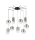 Aelia Cluster Pendant Ceiling Light Smokey Matt Black Triac Dimmable LED 36W 2160lm 3000K-1