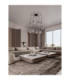 Aelia Cluster Pendant Ceiling Light Smokey Matt Black Triac Dimmable LED 36W 2160lm 3000K-2
