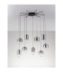 Aelia Cluster Pendant Ceiling Light Smokey Matt Black Triac Dimmable LED 36W 2160lm 3000K-3