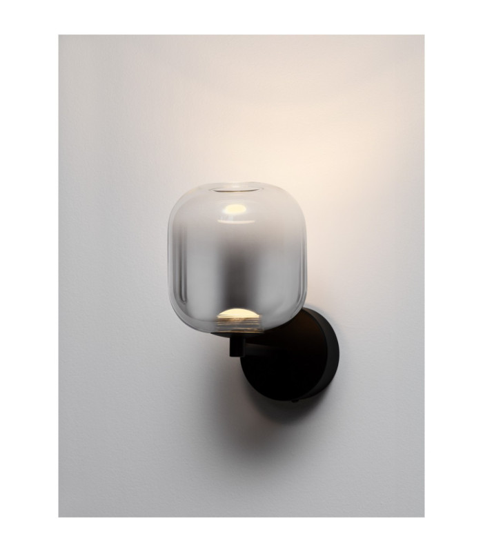 Aelia Globe Wall Lights Smokey Matt Black LED 3W 180lm 3000K-5