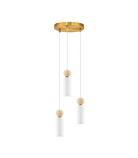 Filomena Cluster Pendant Ceiling Light Opal Glossy Brushed Gold LED G9 3x5W-1