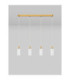 Filomena Bar Pendant Ceiling Light Opal Glossy Brushed Gold LED G9 4x5W-3