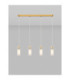 Filomena Bar Pendant Ceiling Light Opal Glossy Brushed Gold LED G9 4x5W-4