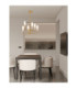 Filomena Multi Arm Pendant Ceiling Light Opal Glossy Brushed Gold LED G9 6x5W-2