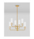 Filomena Multi Arm Pendant Ceiling Light Opal Glossy Brushed Gold LED G9 6x5W-3