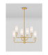 Filomena Multi Arm Pendant Ceiling Light Opal Glossy Brushed Gold LED G9 6x5W-4
