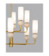 Filomena Multi Arm Pendant Ceiling Light Opal Glossy Brushed Gold LED G9 10x5W-5