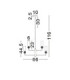 Filomena Multi Arm Pendant Ceiling Light Opal Glossy Brushed Gold LED G9 10x5W-6