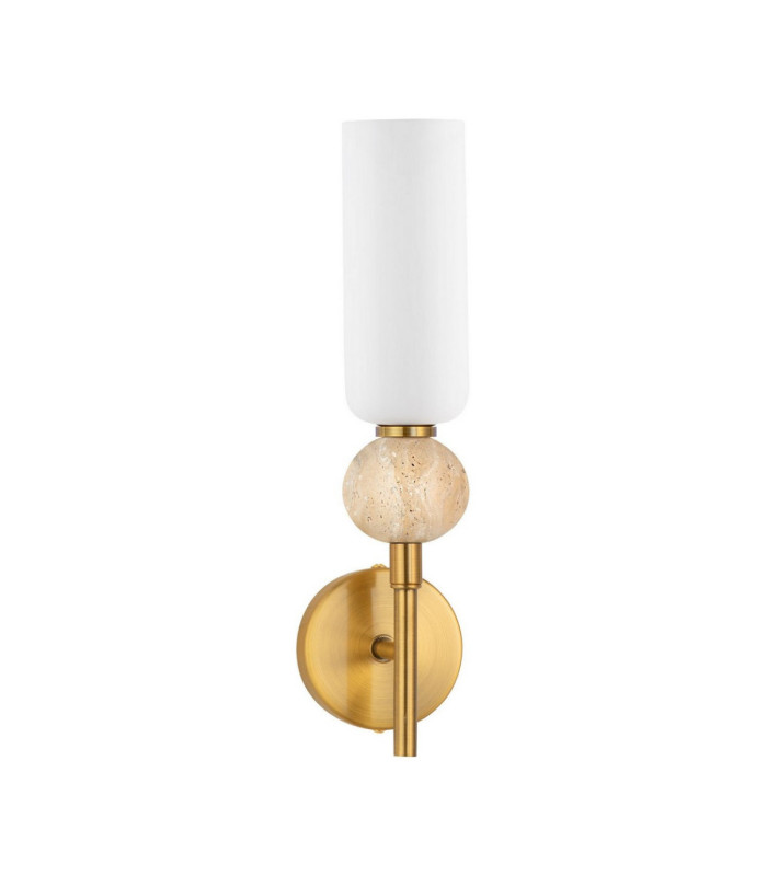 Filomena Candle Wall Lamp Opal Glossy Brushed Gold LED G9 1x5W-1