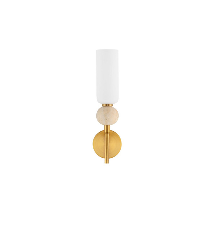 Filomena Candle Wall Lamp Opal Glossy Brushed Gold LED G9 1x5W-5