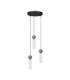 Filomena Cluster Pendant Ceiling Light Opal Grey Matt Black LED G9 3x5W-1