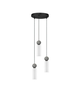 Filomena Cluster Pendant Ceiling Light Opal Grey Matt Black LED G9 3x5W-1