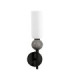 Filomena Candle Wall Lamp Opal Grey Matt Black LED G9 1x5W-1