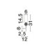 Filomena Candle Wall Lamp Opal Grey Matt Black LED G9 1x5W-2