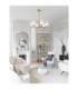 Balor Multi Arm Pendant Ceiling Light White Brass Gold LED G9 6x5W-2