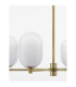 Balor Multi Arm Pendant Ceiling Light White Brass Gold LED G9 6x5W-3