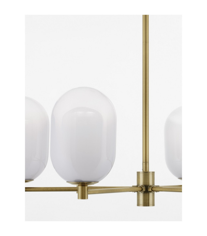 Balor Multi Arm Pendant Ceiling Light White Brass Gold LED G9 6x5W-3