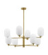 Balor Multi Arm Pendant Ceiling Light White Brass Gold LED G9 8x5W-1