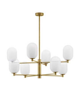 Balor Multi Arm Pendant Ceiling Light White Brass Gold LED G9 8x5W-1