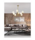 Balor Multi Arm Pendant Ceiling Light White Brass Gold LED G9 8x5W-2
