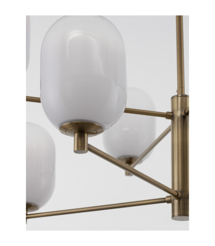 Balor Multi Arm Pendant Ceiling Light White Brass Gold LED G9 8x5W-5