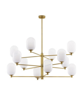 Balor Multi Arm Pendant Ceiling Light White Brass Gold LED G9 12x5W-1
